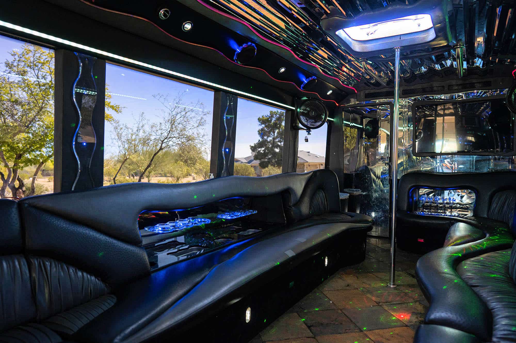 Party Bus Rental Interior